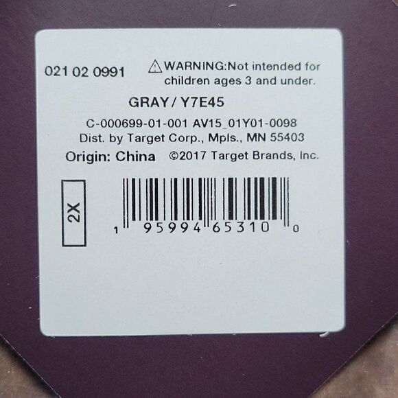 Ava & Viv Gray Velvet Cropped Top Sz 2X - Picture 6 of 7